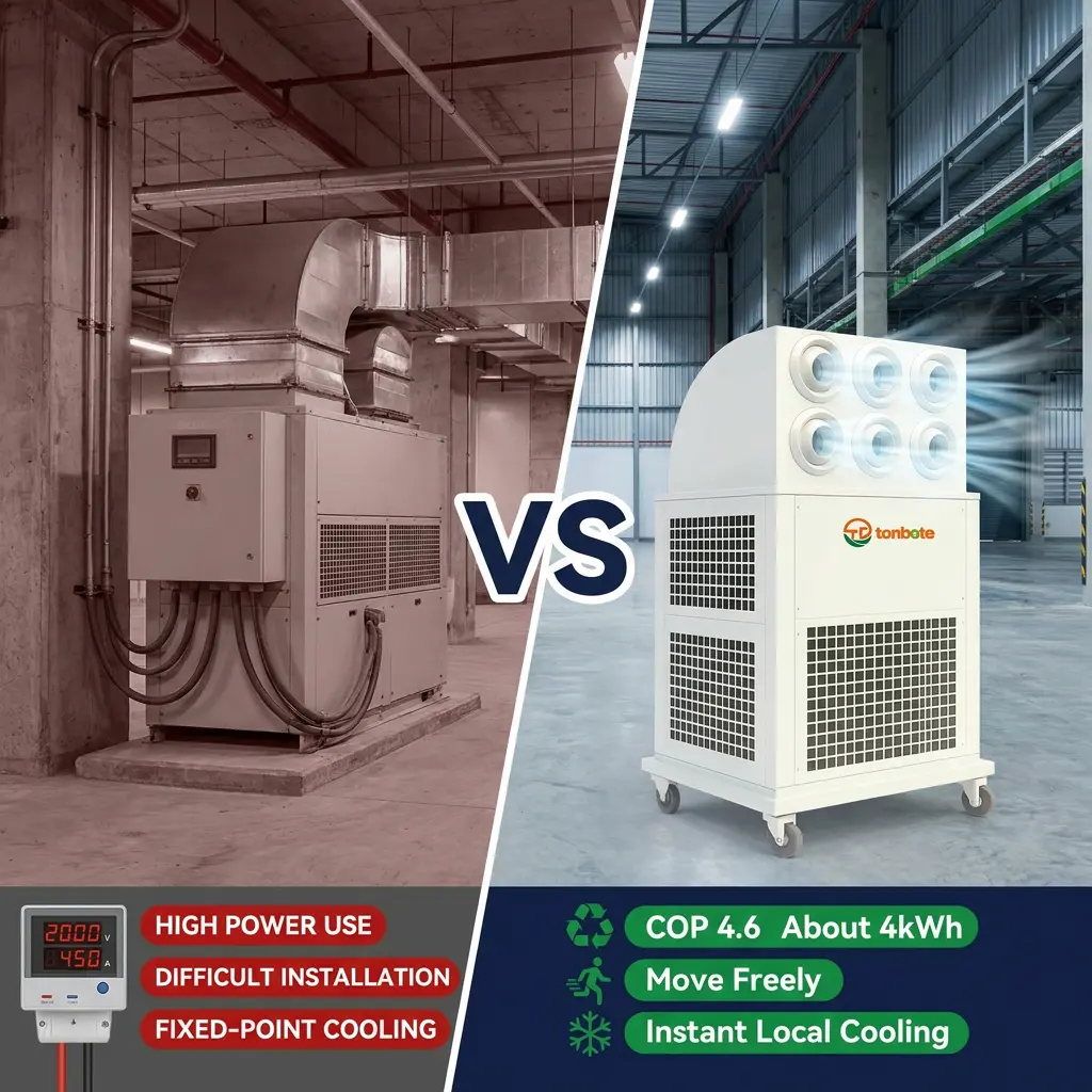 Handizkako 380V pertsonalizatutako aire girotu industrial mugikorra bakarrean Eraikuntza Guneko Tailerreko Biltegirako Handizkako 380V pertsonalizatutako aire girotu industrial mugikorra bakarrean Eraikuntza Guneko Tailerreko Biltegirako