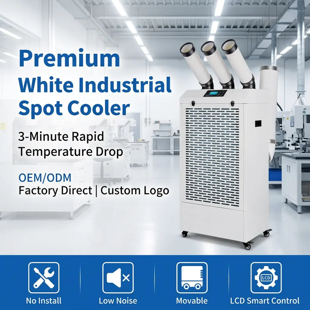Zarata txikiko profesional pertsonalizatua 65dB funtzionamendu isileko LCD pantaila mugikorra Aire girotua laborategiko AC industrial eramangarria